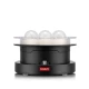 Bodum Ettore 12404-01 ηλεκτρονικός βραστήρας αυγών σε μαύρο χρώμα με διάφανο θολωτό καπάκι.