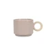 Μοντέρνα γκρι κεραμική κούπα ONA Lou 28cl με μπεζ κυκλικό χερούλι