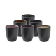 Σετ 6 χειροποίητα φλυτζάνια espresso Bitz από μαύρο stoneware 90ml Gastro Black.