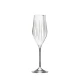 Εικόνα 1 (rcr-timeless-flute-glass-01.jpg): Κρυστάλλινο ποτήρι σαμπάνιας flute RCR Timeless Flute T23 230ml σε λευκό φόντο.