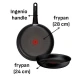 Διαστάσεις σετ Tefal Ingenio: Τηγάνι 28cm, Τηγάνι 24cm και λαβή
