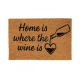 Πατάκι εισόδου MRShome 59x39cm με σχέδιο Home is where the wine is