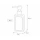 Off-white δοχείο κρεμοσάπουνου MRShome από dolomite 300ml με αντλία, σχεδιάγραμμα διαστάσεων και περιεκτικότητας.