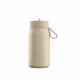 Μπροστινή όψη του θερμός Estia Pulse Save The Aegean Beige 360ml με το διακριτικό λογότυπο της εταιρείας.