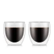 Σετ 2 ποτήρια διπλού τοιχώματος Bodum Pavina 4558-10 250ml με καφέ