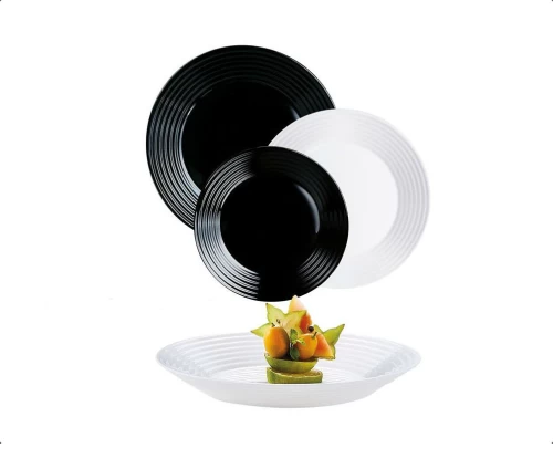 Set-piata-18-tmx-Luminarc-Harena-Black-White