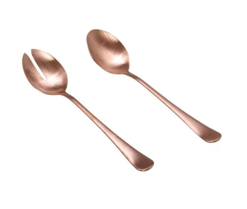 Ανοξείδωτο σετ σερβιρίσματος σαλάτας Cryspo Trio Rosegold Matt