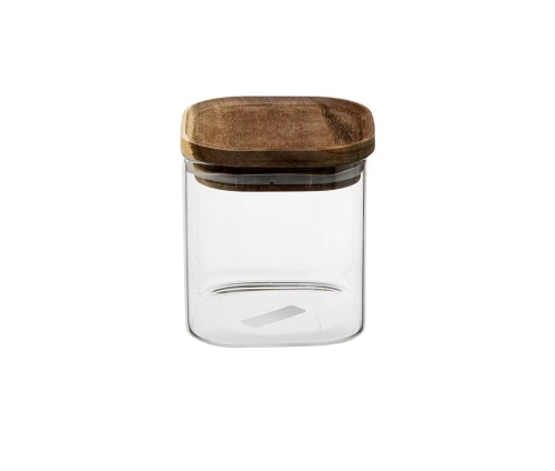 Γυάλινο δοχείο για καφέ 600 ml ξύλινο καπάκι Secret 179614