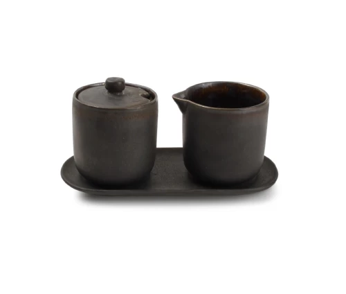 Set-zaxariera-galatiera-diskos-porselani-SaltPepper-Rusty-Anvil-8