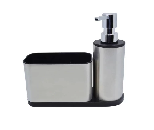 Αντλία σαπουνιού με θήκη για σφουγγάρι πλαστική Ankor 824625