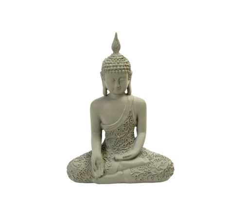 Διακοσμητική φιγούρα καθιστός Βούδας σε γκρι χρώμα από πολυρεζίνη Espiel BOD139