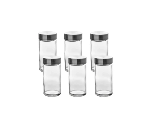 Σετ 6 γυάλινα βαζάκια μπαχαρικών 80-ml 5Five 151233