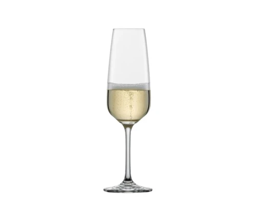Σετ 6 κρυστάλλινα ποτήρια σαμπάνιας Schott Zwiesel Taste 283 ml με λεπτό πόδι και κομψό διάφανο σχεδιασμό.