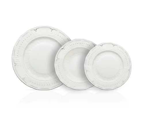 Σετ Φαγητού πορσελάνη Karyatis Platino 72τμχ