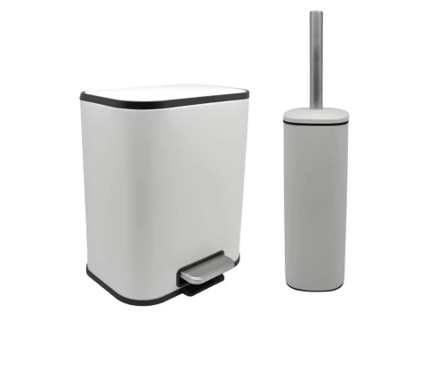 Σετ μπάνιου SOUL ANKOR άσπρο ματ 2τμχ (καλάθι 5lt + πιγκάλ WC) – 837564.71