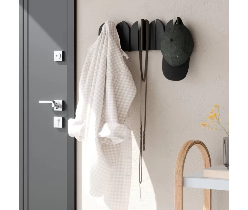 Umbra Saloon 1022942-040 επιτοίχια κρεμάστρα μαύρο/ξύλο, με γάντζους για μπουφάν, καπέλο και λουρί.