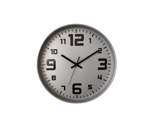 Ρολόι τοίχου πλαστικό Oriana Ferelli Z-1207-B Φ29,3cm γκρι με μαύρους αριθμούς
