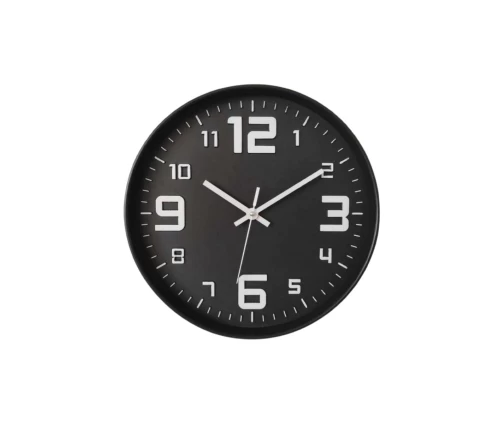 Ρολόι τοίχου πλαστικό Oriana Ferelli Z-1207-A Φ29,3cm μαύρο με λευκούς αριθμούς