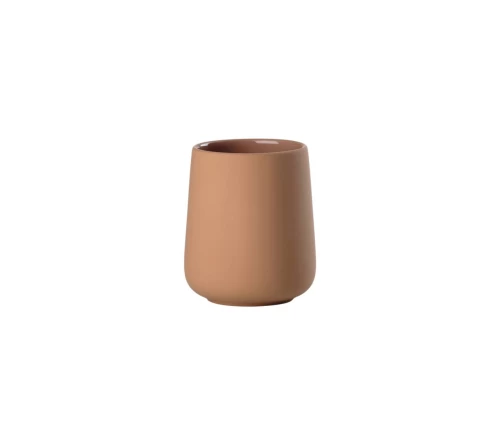 Ποτηράκι οδοντόβουρτσας Zone Denmark Nova One σε Mandarine χρώμα από stoneware με ματ soft-touch φινίρισμα