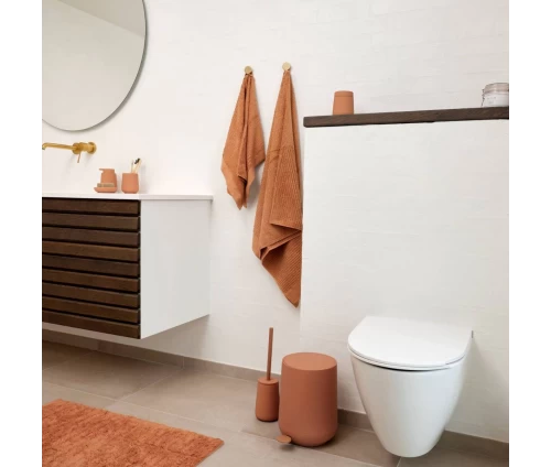 Πιγκάλ μπάνιου Zone Denmark Nova One σε Mandarine χρώμα από stoneware, σετ με κάδο