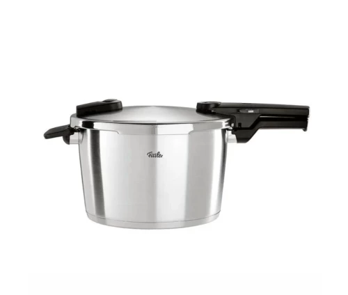 Χύτρα ταχύτητας Fissler Vitaquick Premium 6 lt ανοξείδωτη – πλαϊνή όψη με καπάκι, Ø22 cm