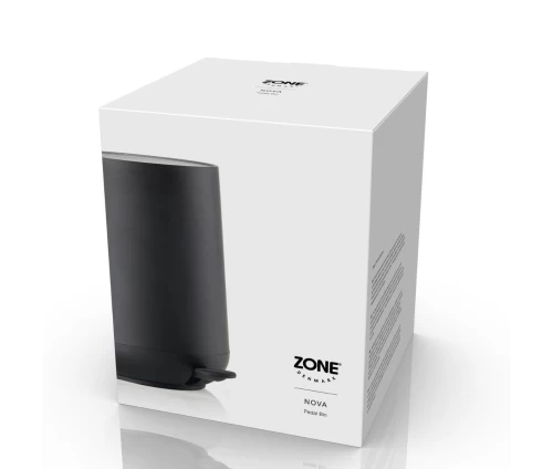 Η κομψή minimal συσκευασία του μαύρου κάδου Zone Denmark Nova One 5L.