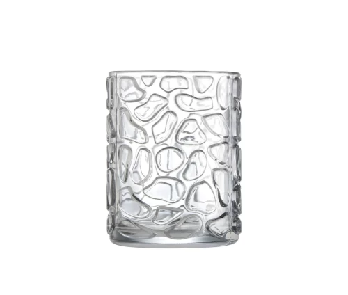 Γυάλινο ποτήρι μπάνιου DAY tumbler 77946 - διάφανο με ανάγλυφο σχέδιο