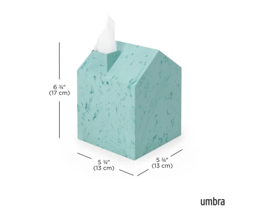 Διαστάσεις Umbra Casa Ocean Blue καλύμματος χαρτομάντηλων 13x13x17 cm