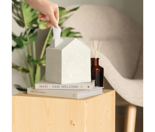 Umbra Casa Off-White κάλυμμα χαρτομάντηλων σε υπνοδωμάτιο/γραφείο