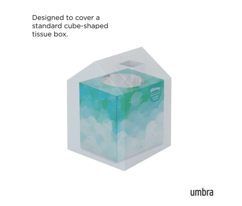 Umbra Casa Black κάλυμμα χαρτομάντηλων – καλύπτει τυπικό κυβικό κουτί (cube-shaped)