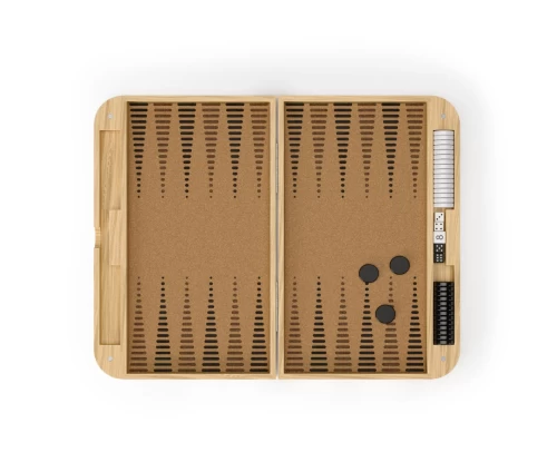 Ξύλινο επιτραπέζιο παιχνίδι 2 σε 1, τάβλι και ντάμα Umbra Blitz 