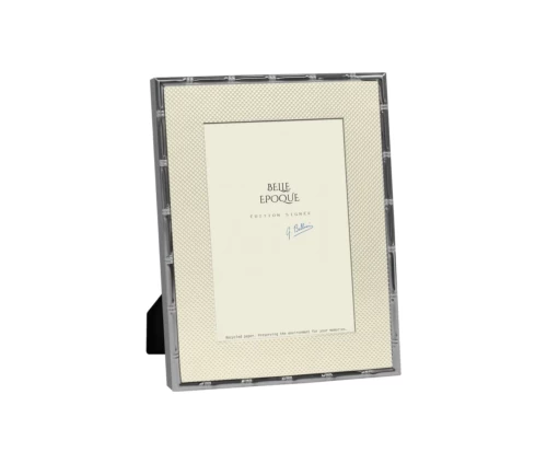 Μεταλλική κορνίζα Belle Epoque σε ασημί γυαλιστερό με Antique Linen, κατάλληλη για φωτογραφία 13×18 εκ.