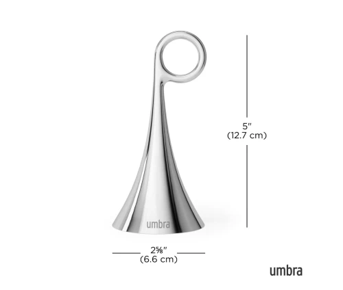 Επιτραπέζιο κουδούνι Umbra Isa Bell σε ασημί χρώμιο, διαστάσεις.