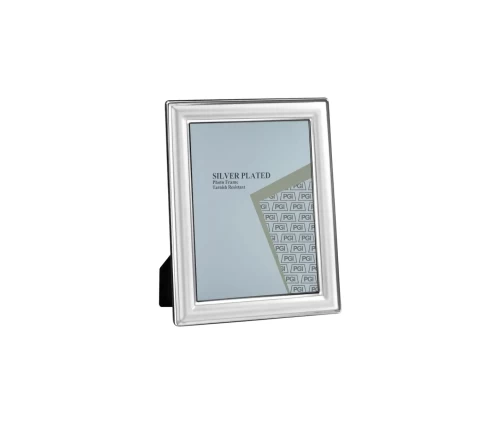 Επάργυρη κορνίζα PGI σε ασημί γυαλιστερό και ασημί ματ, κλασικού σχεδιασμού, για φωτογραφία 10×15 εκ.