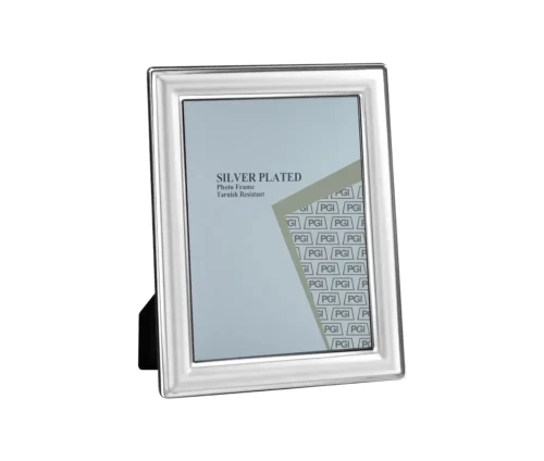 Επάργυρη κορνίζα PGI σε ασημί γυαλιστερό και ασημί ματ, λιτού σχεδιασμού, για φωτογραφία 15×20 εκ.