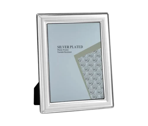 Επάργυρη κορνίζα PGI σε ασημί γυαλιστερό και ασημί ματ, λιτός και κομψός σχεδιασμός, για φωτογραφία 20×25 εκ.