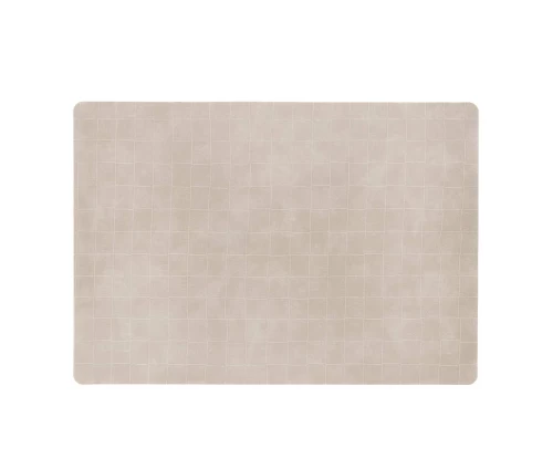 Σουπλά Finesse Polyline σε μπεζ-φυσικό χρώμα (Nilo Nature), διάστασης 30x43 εκ., με ανάγλυφο τετραγωνισμένο μοτίβο.