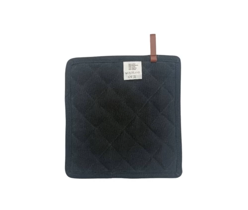 Η πίσω όψη της μαύρης πιάστρας Finesse CHEF που δείχνει την ετικέτα με τις οδηγίες φροντίδας.