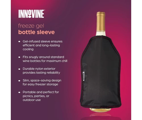 Innovine ολοκληρωμένο σετ δώρου κρασιού 5 τεμαχίων με αντλία κενού, πώματα, ανοιχτήρι και θήκη ψύξης. Προδιαγραφές θήκης ψύξης. 