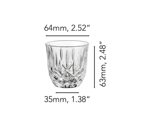 Κρυστάλλινα φλυτζάνια espresso Nachtmann Noblesse Barista σετ 2 τεμαχίων 80ml, διαστάσεις.