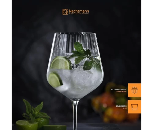 Κρυστάλλινα ποτήρια Gin Tonic Nachtmann Noblesse, κοντινή λήψη.