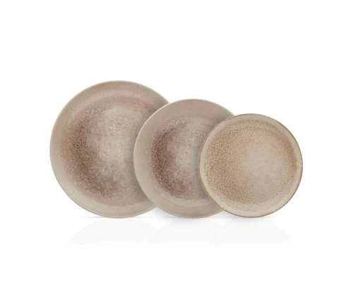 Ολοκληρωμένο σετ πιάτων 20 τεμαχίων Cryspo Trio Jupiter από stoneware σε γήινες αποχρώσεις