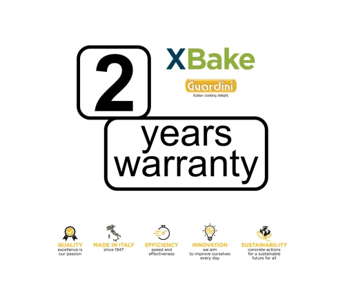 Guardini XBake 2 χρόνια εγγύηση, Made in Italy, ποιοτικά αντικολλητικά σκεύη φούρνου για καθημερινή χρήση