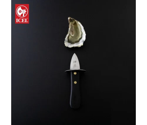 Μαχαίρι ICEL 271.9933.05 με ανοξείδωτη λεπίδα 5 εκ. και μαύρη λαβή, το απόλυτο εργαλείο για όστρακα.