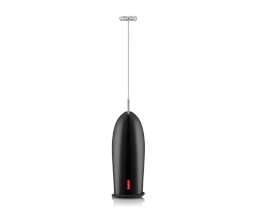 Bodum 3040-01 Schiuma χειροκίνητος αφροποιητής γάλακτος με μπαταρία σε μαύρο χρώμα.