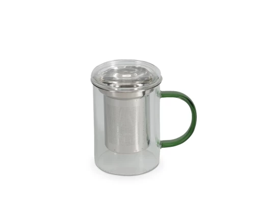 ONA Liv κούπα τσαγιού 430 ml με φίλτρο και καπάκι σε πράσινη απόχρωση