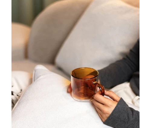 Γυάλινο ποτήρι ONA Liv 27cl σε amber χρώμα