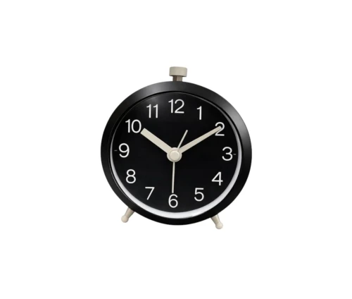 Μεταλλικό αθόρυβο ξυπνητήρι Ankor 853250 σε μαύρο ματ χρώμα