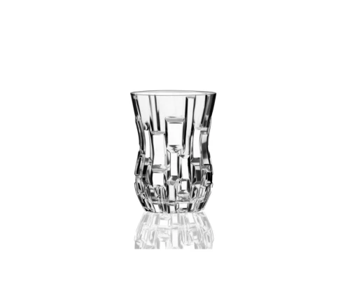 Κρυστάλλινο ποτήρι τσαγιού RCR Etna 135ml με ανάγλυφο γεωμετρικό σχέδιο.