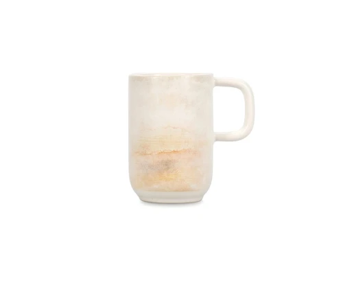 Κεραμική κούπα Salt&Pepper Sunrise Aquarel με χειροποίητο εφέ ζωγραφικής σε μπεζ και πορτοκαλί τόνους.